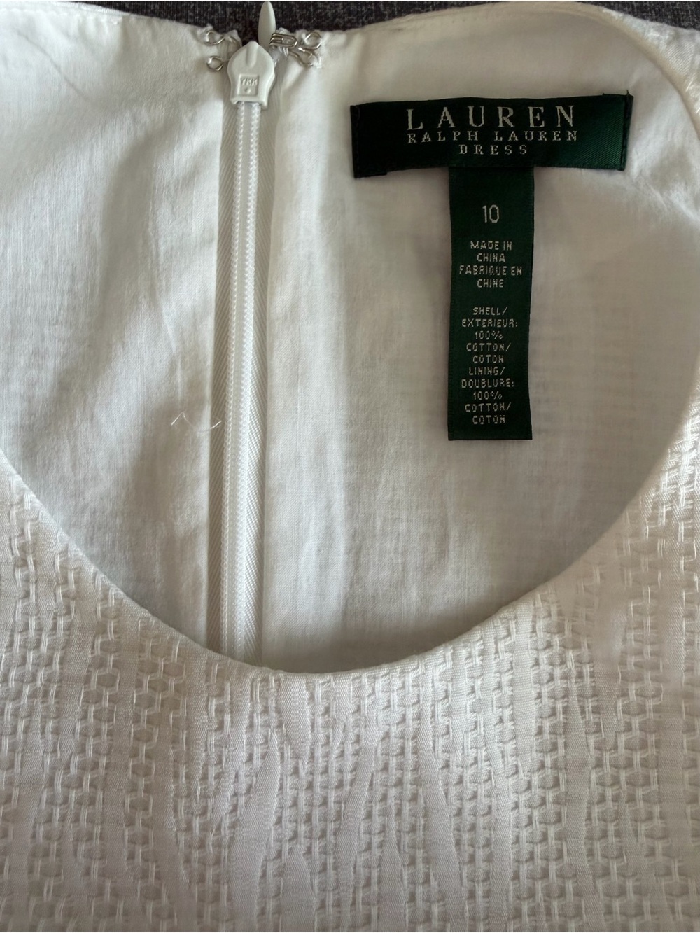 Lauren Ralph Lauren Cream Textured Sheath Midi Dress - Picture 8 of 14